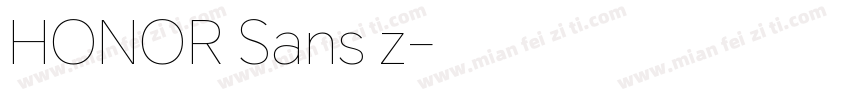 HONOR Sans z字体转换